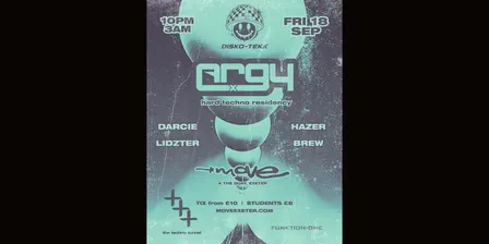 DISKO-TEKK | ARGY X + more | 18.09.26 | Move Exeter