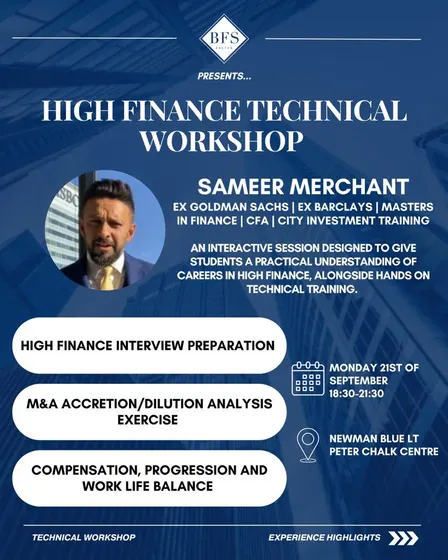 High Finance Workshop with Sameer Merchant