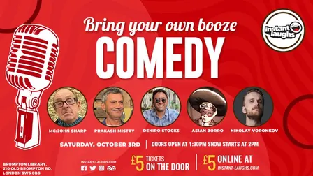 Bring your own booze comedy