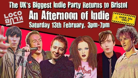 BRISTOL: An Afternoon of Indie for over 30s: 3pm-7pm, 13th February