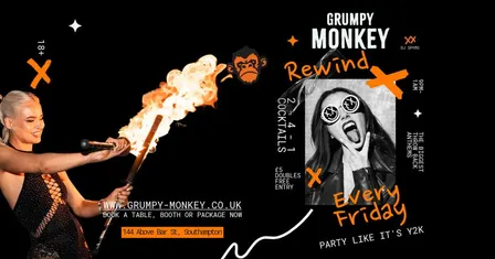 Rewind – Every Friday at Grumpy Monkey 🔥📼