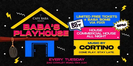 BABA'S PLAYHOUSE | TUESDAY, 20.10