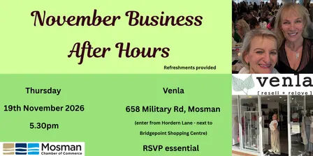 November Business After Hours (BAH) - Venla