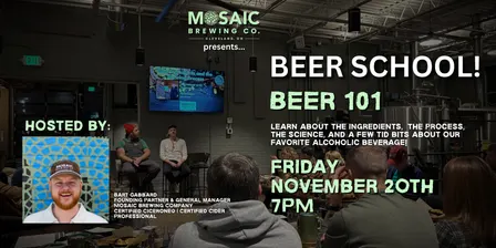 FREE Beer School: Beer 101 | Learn the Science of Beer at Mosaic Brewing