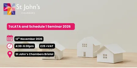 St John's Chambers ToLATA and Schedule 1 Seminar 2026