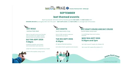 Bat cruise on Lochrin Belle canal boat 2026