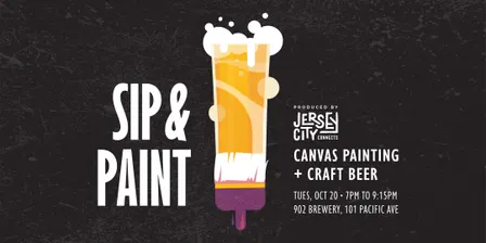 Jersey City Connects | Halloween Paint & Sip: Black Cat Moonlight Art Night