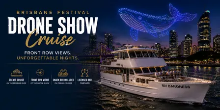 Brisbane Festival by Night: Skylore Drone Show Cruise