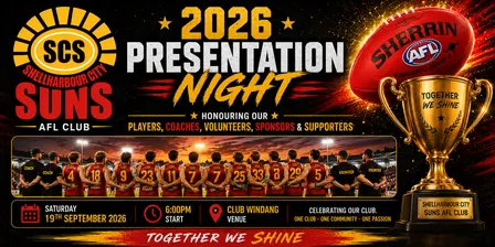 Shellharbour City Suns Presentation Night 2026