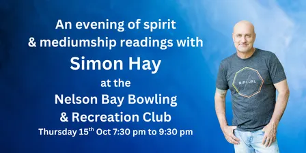 Aussie medium Simon Hay at the Nelson Bay Bowling & Recreation Club