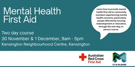 Mental Health First Aid training for people supporting the community