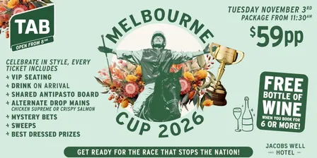 Melbourne Cup 2026 | Jacobs Well Hotel