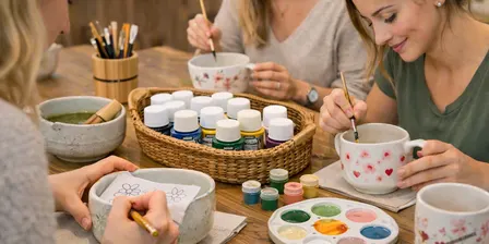 Matcha and Ceramic Painting Workshop Hobart
