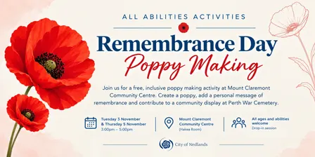 All Abilities Activities: Remembrance Day Poppy Making