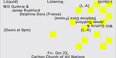 L(i)quid Listening: Will Guthrie & James Rushford, Delphine Dora (France)