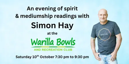 Aussie medium Simon Hay at the Warilla Bowls and Recreational Club