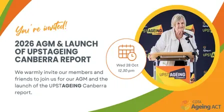 COTA ACT AGM and UPSTAGEING Report Launch