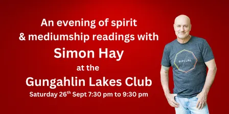 Aussie medium Simon Hay at the Gungahlin Lakes Club