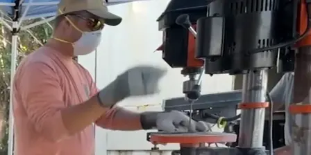 Oyster Reef Restoration Volunteer Project - Oyster Shell Drilling