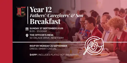 2026 Year 12 Father/Caregiver and Son Breakfast