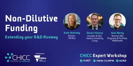 CHICC Expert Workshop | Non-Dilutive Funding: Extending your R&D Runway