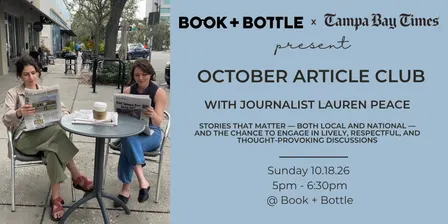 October Article Club: Book + Bottle x Tampa Bay Times