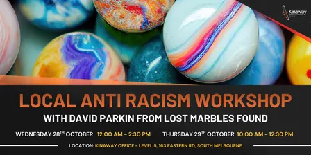 Local Anti-Racism Workshops with David Parkin from Lost Marbles Found - October 2026