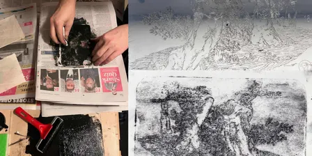 Printmaking for beginners: Takeway Lid Etching with Josh