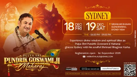 Pujya Shri Pundrik Goswami Ji Maharaj Sydney