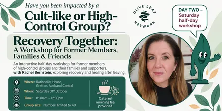 SATURDAY HALF-DAY Workshop: Recovery Together: A Workshop for Former Members, Families & Friends with Rachel Bernstein