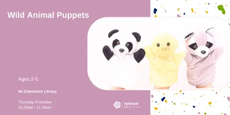 September/October School Holidays: Wild Animal Puppets