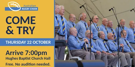 Come & Try the Australian Rugby Choir - 22 October 2026