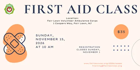 2026 First Aid Training Class at FLVAC