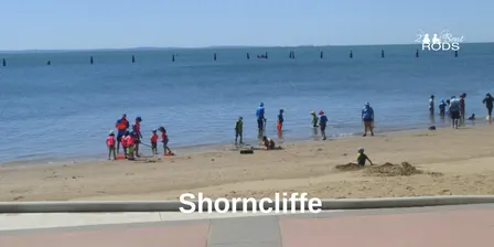 Group fishing lesson at Shorncliffe - September