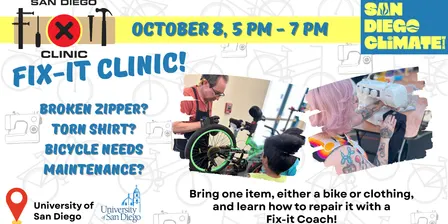 SD Fixit Clinic: Textile & Bike Repair at San Diego Climate Week