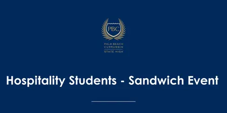 2026 Hospitality Students - Sandwich Event