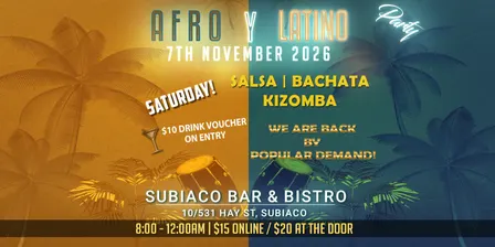 Afro Y Latino SBK! 7th of November!