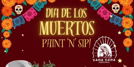 Sugar Skull Planters Paint and Sip at Sana Sana!