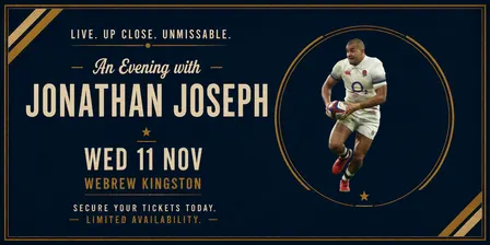 Evening with Jonathan Joseph in Kingston, Wed 11 Nov