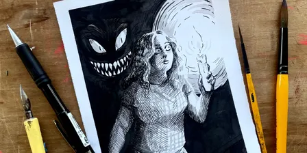 Illustrating with Ink: Inky black shadows with Jess