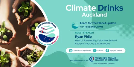 Climate Drinks with Team For The Planet (Auckland) - Tue, 22 September 2026