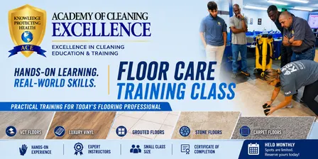 2 Day Floor Care Workshop* Carpet * LV * VCT * Tile * Stone - Orlando * 10/6 & 7/26