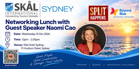 Skål Sydney October 2026: Networking Lunch with Guest Speaker Naomi Cao from Beyond Blue