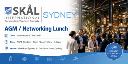Skål Sydney February 2027: AGM & Networking Lunch