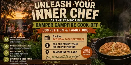 Bake, Brag, Win: Annual Tamborine Damper Cook-Off Competition & Family BBQ