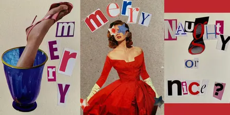 Collage Christmas Cards with Kym
