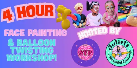 Face painting and balloon twisting workshop