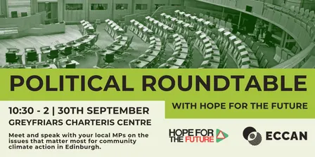 Speak to your politicians: a political roundtable with ECCAN & Hope for the Future