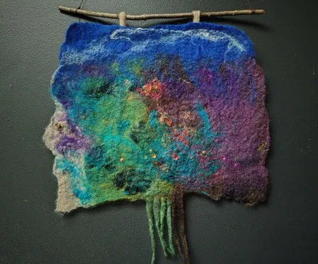 Under the Sea Wall Hanging with Felted Kelp Tassels