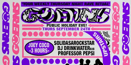 Guerns Thurs : Grand Final Eve : Joey Coco [3hrs] | Full Venue + $4 Drinks*